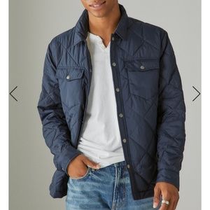 Lucky Brand Nylon Quilted Puffer Shirt Jacket NWOT